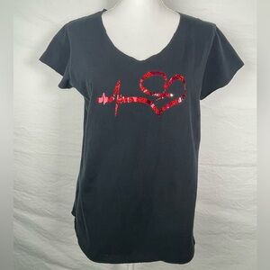 Live, Love, Fly-Travel-Women's T-Shirt-Black & Red-Unisex Large